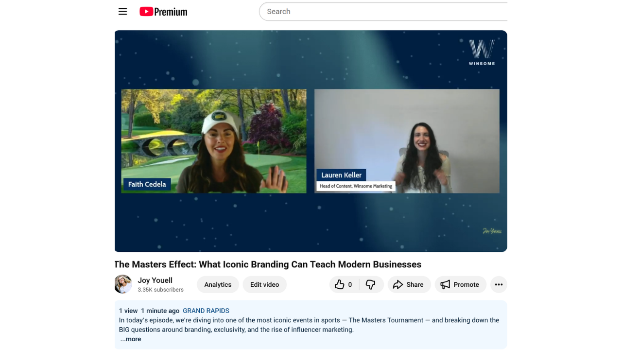 The Masters Tournament has been building one of the most durable brands in sports since 1939. Here's what marketers can actually learn from it -- influencers, exclusivity, control, and all.